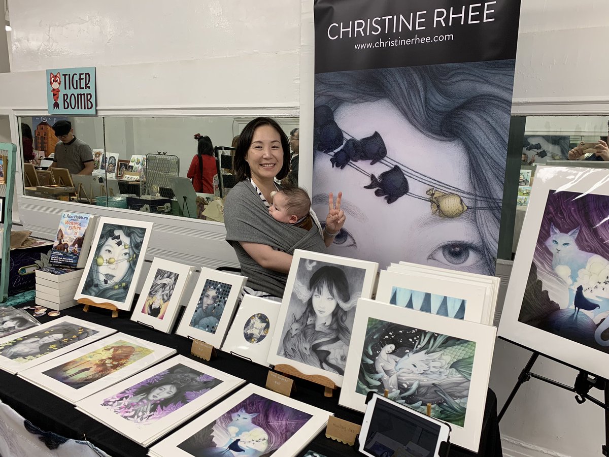 Come visit me and my tiny boss at Sketch the Block here at #2blocksofart ! We have prints, books, cards, and raw cuteness. ✨✨✨ We’re at 22 6th street from 1-5pm - come say hi! :)