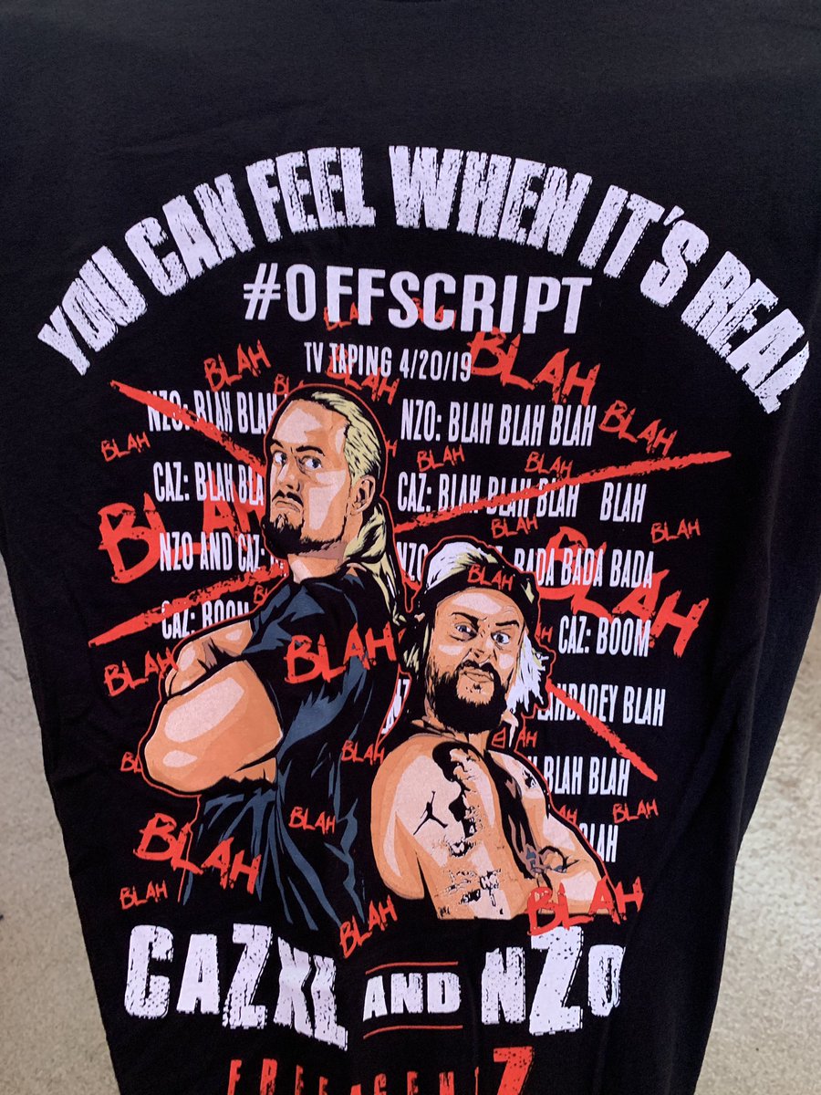 JohnPermaul's tweet photo. Oh man, my shirt came in the mail today and it looks even more badass in person!! @real1 @TheCaZXL #offscript #nZo #caZXL #StillCertified #FreeAgentz https://t.co/9W6d6vmOcQ