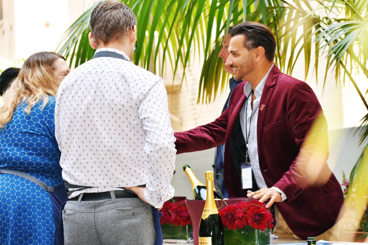 Our Grand Champagne Tasting is under way at <a href="/thelinehotel/">The LINE Hotel</a>! Fund us enjoying <a href="/krugchampagneus/">Krug</a> and more among LA’s beautiful palm trees. Stay tuned for more photos and fun! #EffervescenceLA