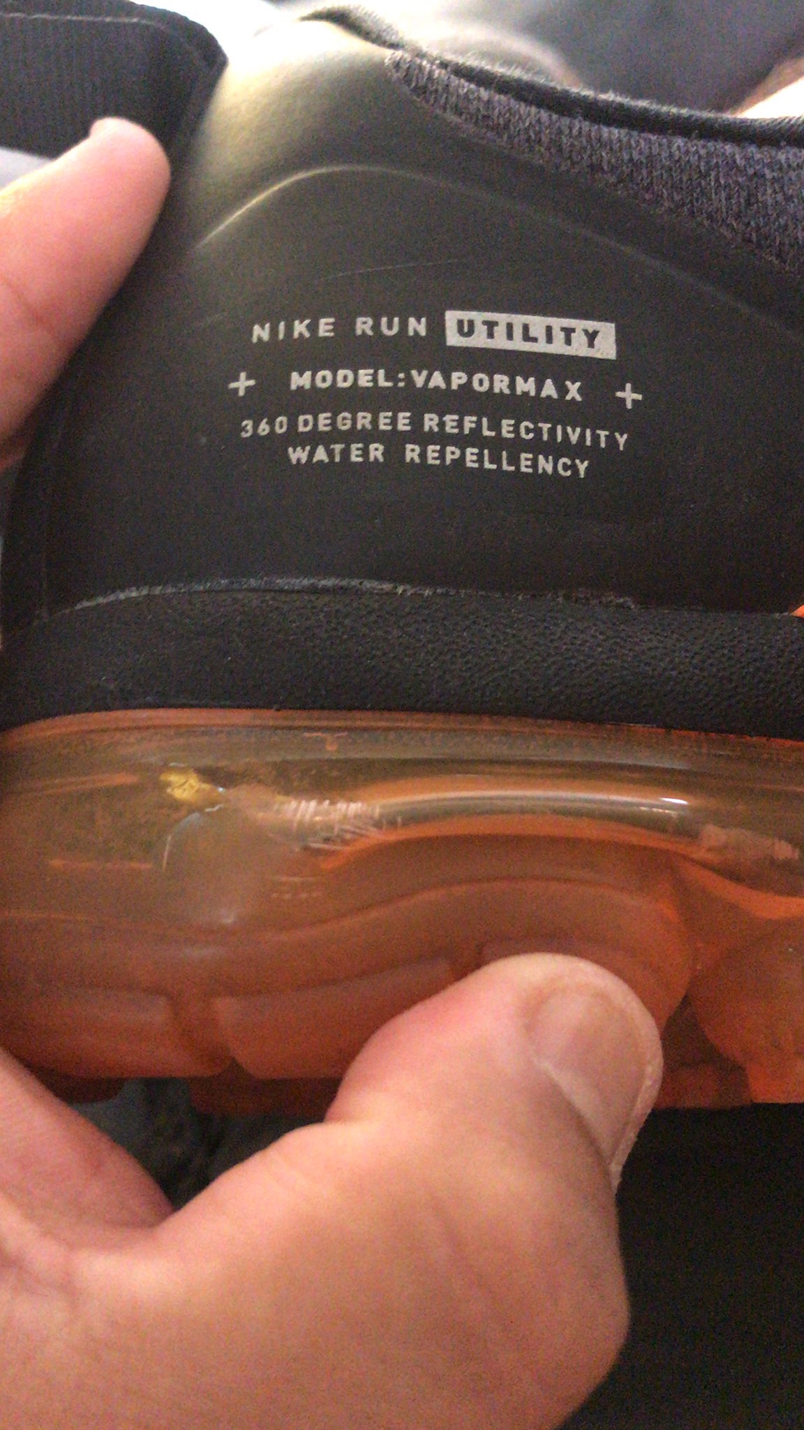 bubble popped on vapormax