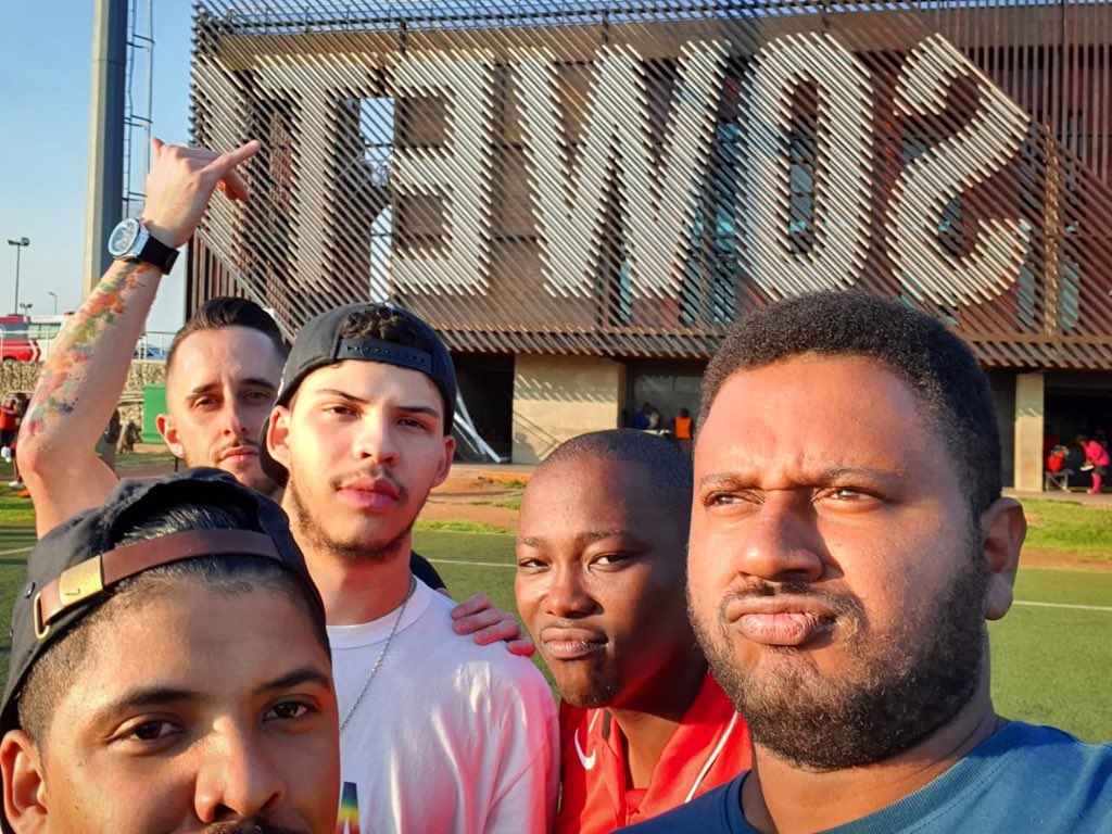 JayMasterJ1's tweet image. Nike boyzzz ✔️ #BackWhereItBegan #TheReunion #Nike #Football #NikeFootball #TrainingCentre #Soweto #Pimville #Klipspruit #NoNeighbours #ThatsWhyTheyCallitHood #MlunguNyanaNje #SwooshLife #Alumni #Nafukwa #BossZonkes #BanyanaInNumbers #SouthAfrica