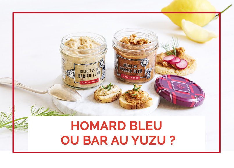 🥂 Apéritif gastronomique 🐟 : Délice de Homard Bleu &amp; Rillettes de Bar au Yuzu, 2 nouvelles compositions originales raffinées fabriquées en 🇫🇷 avec les meilleurs ingrédients, pour réjouir vos papilles 
🛒 Apéritif ➡ albertmenes.fr/77-aperitif 
Nouveautés ➡ bit.ly/nouveautésAM