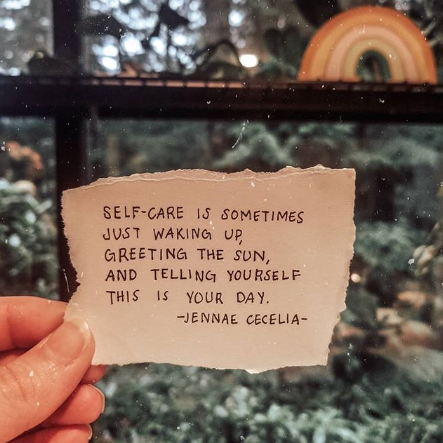 NAMICommunicate's tweet photo. Self-care can be found in even the simplest moments. #MentalHealthMonth 
via @jennaececelia https://t.co/VJejNieuG4