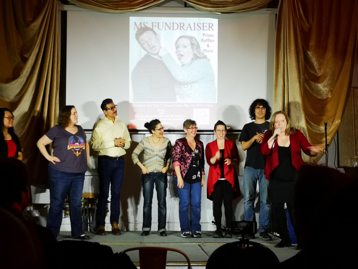 ImprovToronto's tweet photo. A fabulous evening of laughter at last night's #WINProv @MSSocietyCanada fundraiser organized by our one and only Bex with an X! #improv #comedy to support #MultipleSclerosis https://t.co/iakH1fe5gy
