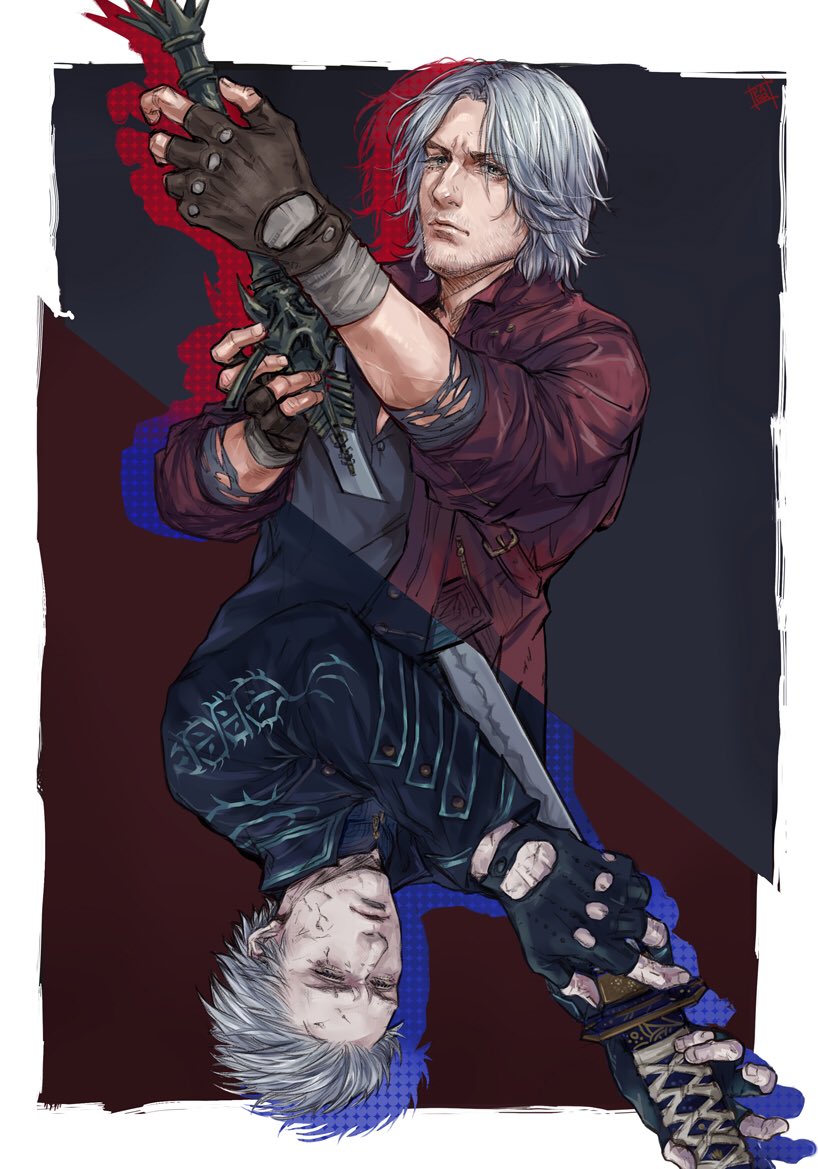 dante (devil may cry and 1 more) drawn by xiaopa25