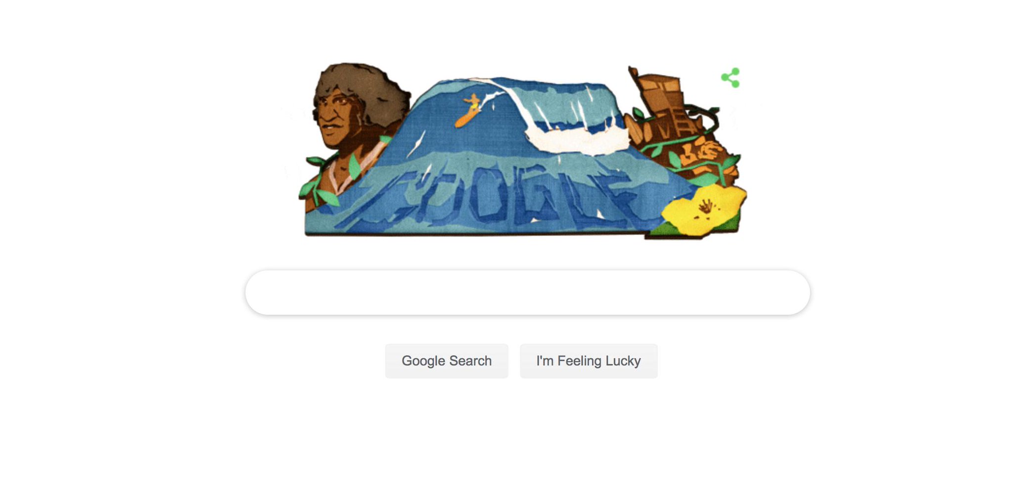 Happy 73rd Birthday Eddie Aikau -- Sweet doodle to honor such a legend!  