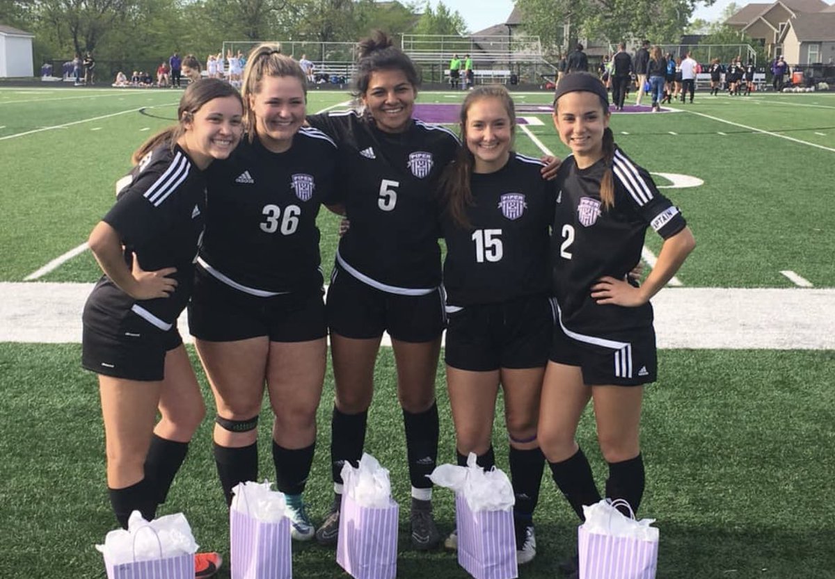 pipersoccer1's tweet photo. Forgot to post this on Thursday. Thank you seniors! Great 4 years and a lot of accomplishments. We will miss all of you! Can’t wait to see where these girls and the rest of the team takes us this post season! https://t.co/XvMBJQB2Y3
