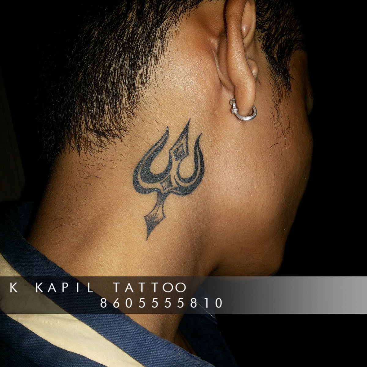 TRISHUL AND OM TATTO | CRAZY INK TATTOO & BODY PIERCING SURAT in Surat,  India