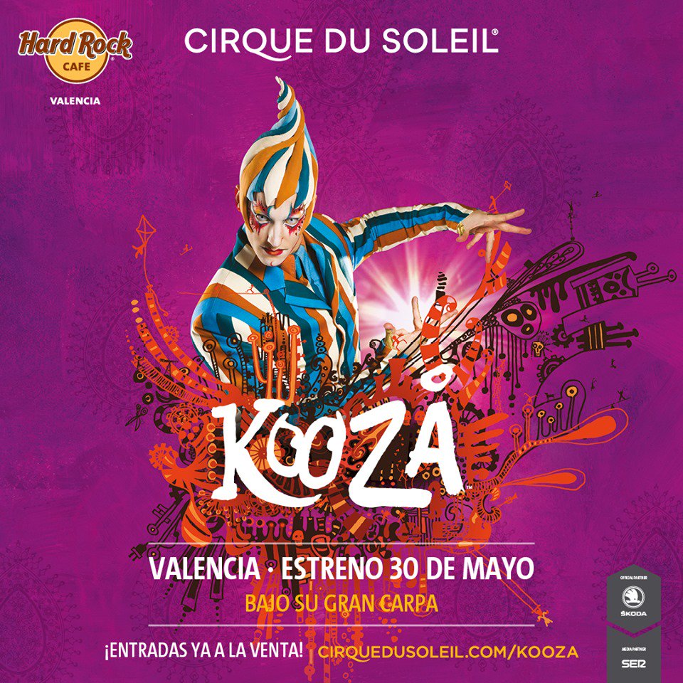 Si todavía no te has apuntado para el sorteo de entradas de KOOZA by Cirque du Soleil no dudes en pasarte por el restaurante y pedir tu formulario de participación! Sorteamos 4 entradas dobles!!! #HRCValencia
