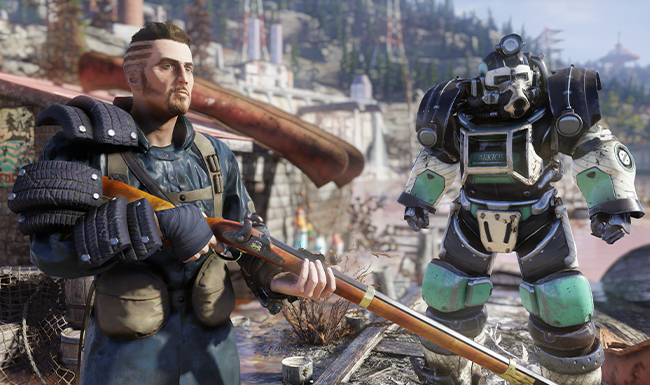 BlackwellTeeVee's tweet photo. Rubber Armor skin and an Arktos Pharma Power Armor skin looks very welcoming this month!
#Bethesda #Patch9 #Fallout76 https://t.co/beEHQRQ6Xf