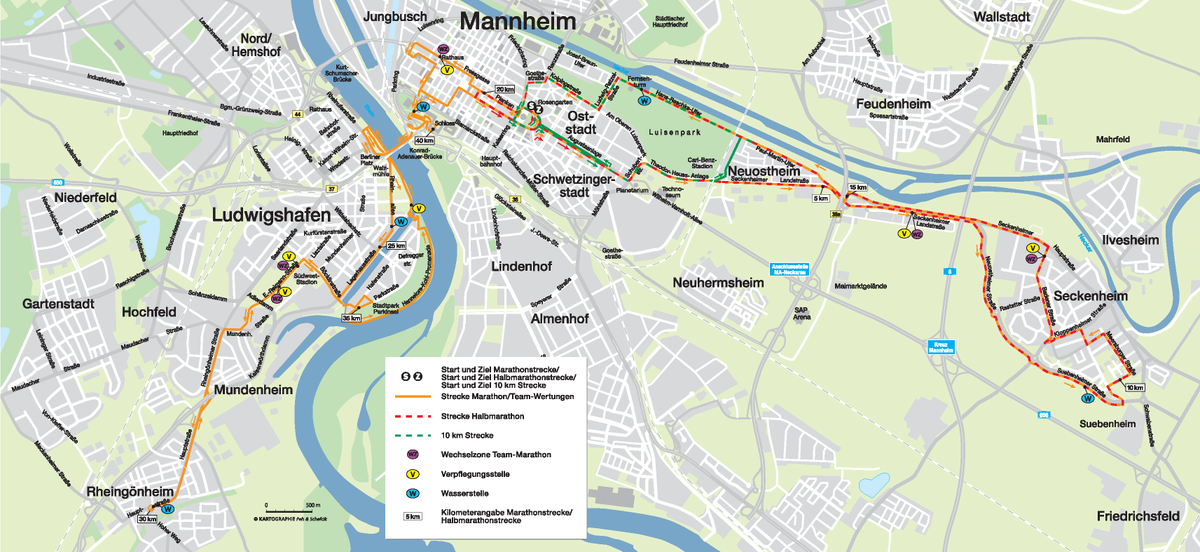 In genau einer Woche stellen sich 10.000 Läufer diesen Strecken durch Mannheim und Ludwigshafen! Was ist Euer Lieblingsteilstück?
___
#wirlaufen #srhdämmermarathon2019