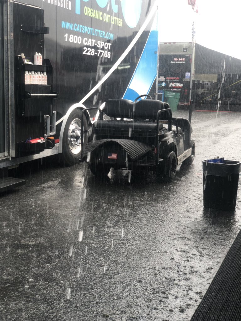 Current situation at @atldragway #SouthernNats #NHRA #rainraingoaway