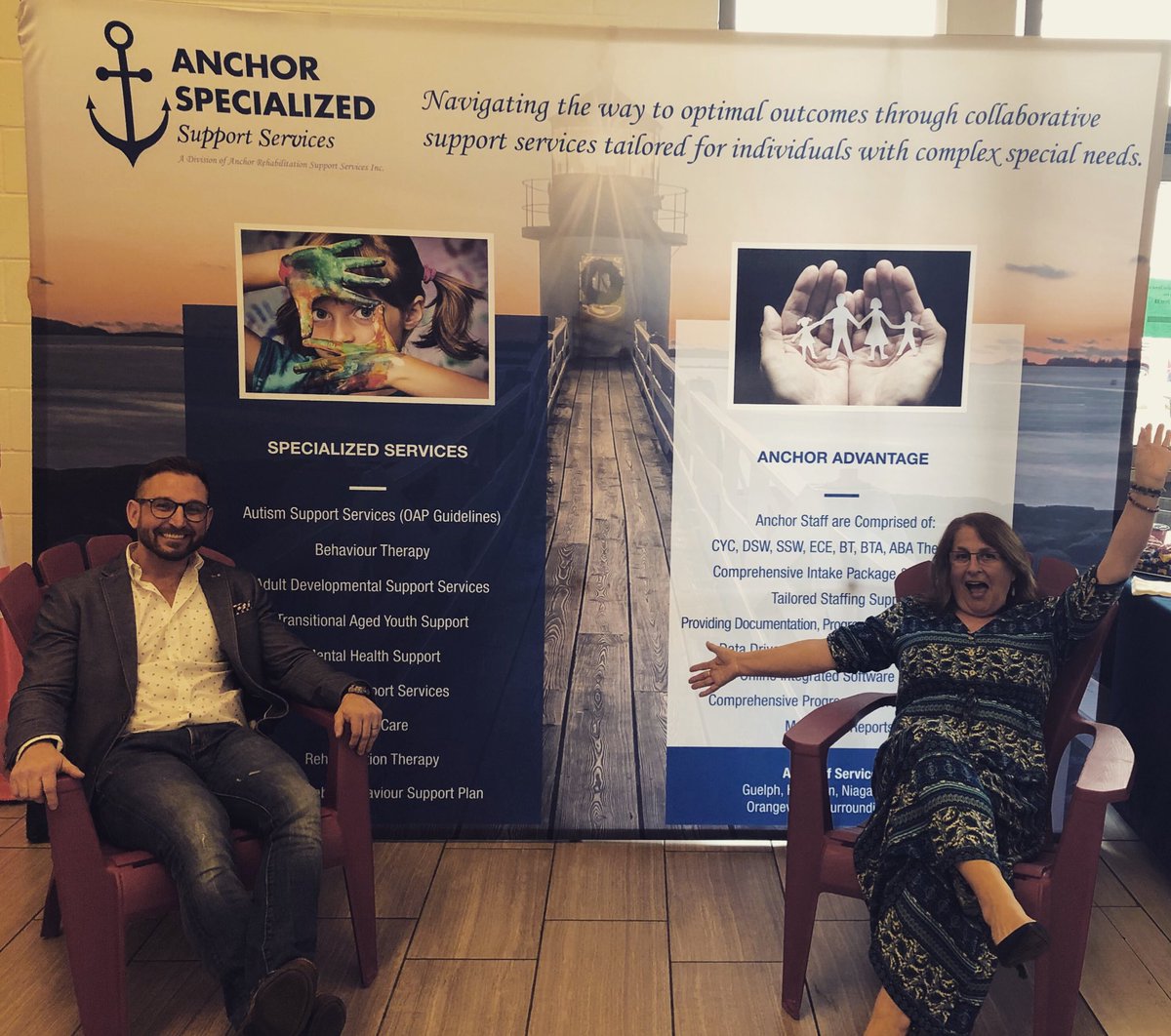 ServicesAnchor's tweet photo. Anchor Specialized Support Services is in Milton at the Inspire Accessibility Showcase today! Stop by our booth and have a chat in the muskoka chairs! 
#conference #inspire #inspireaccessibility #anchorsss #developmentaldelay #supportservices #childandyouth #childandyouthworker https://t.co/CvXFyQt6zT