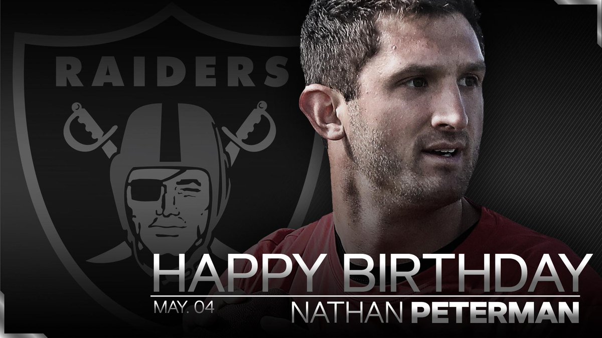 Raiders's tweet image. 🎂 @NatePeterman 🎂