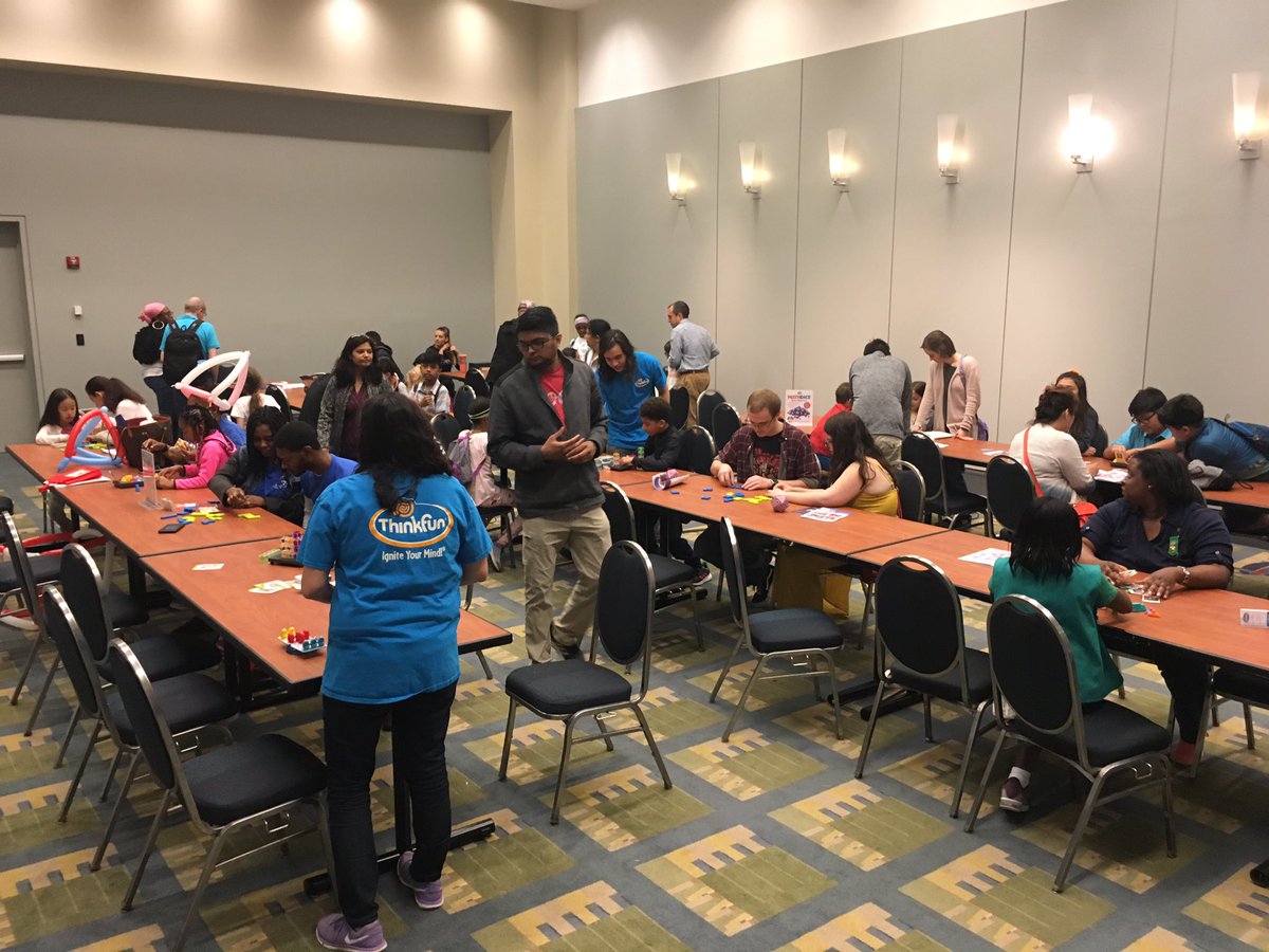 TheAlanaFilter's tweet photo. Come play @ThinkFun games in room 209C at #2019NMF! We’ll be here until 4pm today. We have fan favorites like #BalanceBeans, #GravityMaze, #MathDice, and more! 😊 #ThinkFun @NatMathFestival https://t.co/1Mms4aCfB3