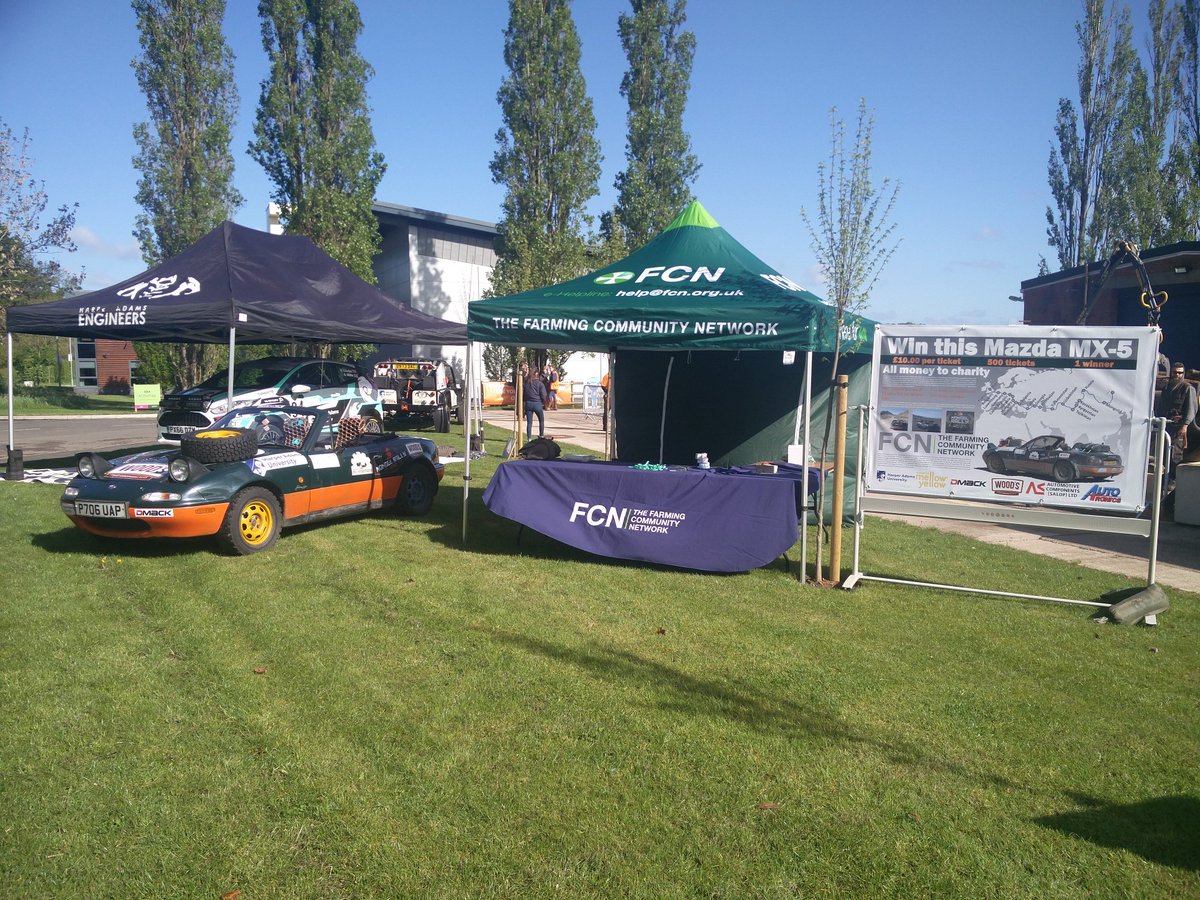 TheMXFarmers's tweet photo. Great day at the @Fieldtoforkfest at @HarperAdamsUni with the @FCNcharity. Good luck to everyone who has bought a raffle ticket. Still a handful tickets left, drop us an email: mx5raffle@gmail.com if you would like to enter to win the mighty Mazda. https://t.co/vF6BxtdwRY