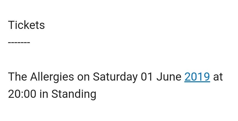 Whoop! That's one hot ticket, or rather e mail, or rather screen shot. Yep that's one hot screen shot 🔥 <a href="/MazzaHK/">Marianne King</a> <a href="/TheAllergiesUK/">The Allergies</a> <a href="/eartothetrack/">Andy Cooper</a> <a href="/NorwichArts/">Norwich Arts Center</a> <a href="/HoneyBadgerFunk/">Smith and The Honey Badgers</a>