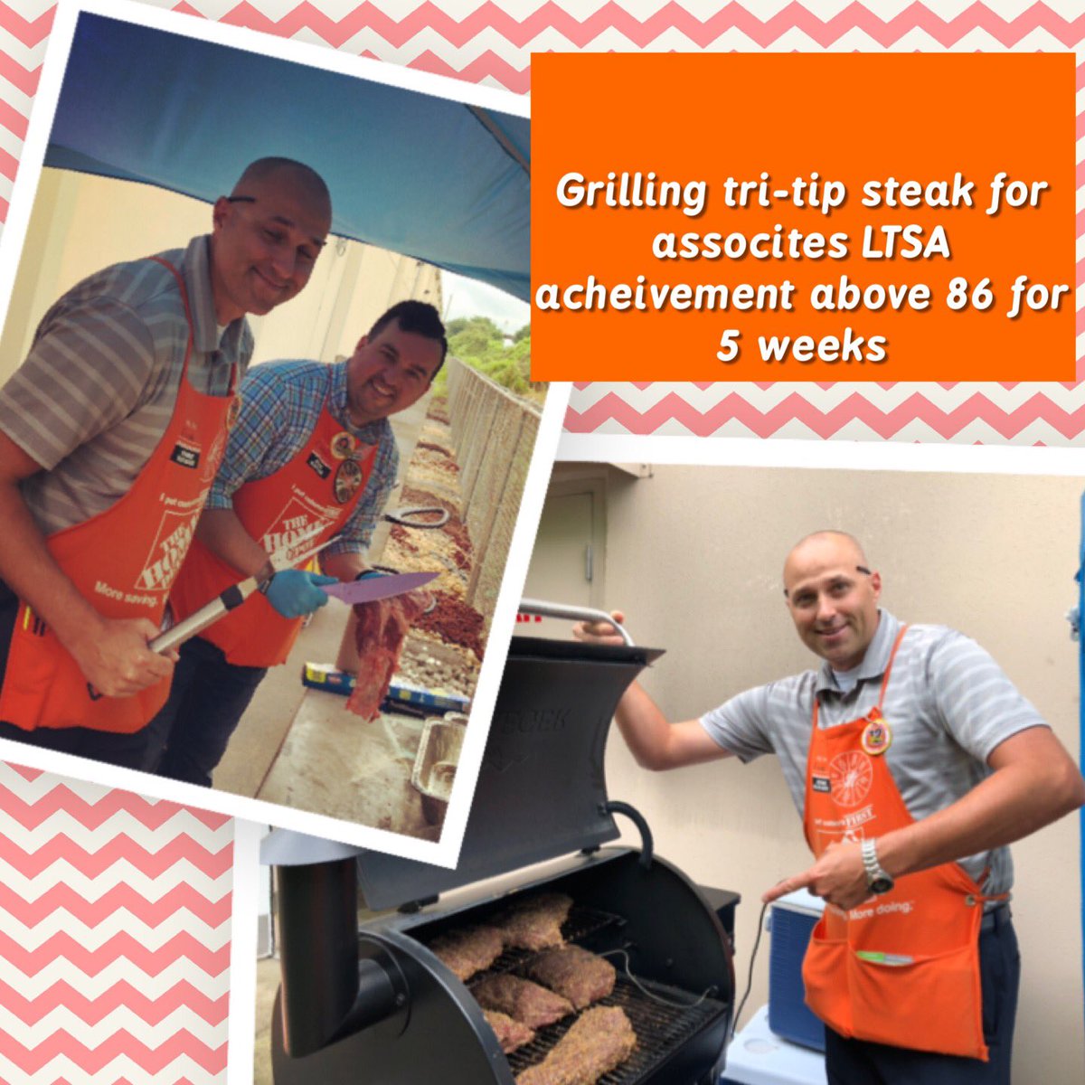 patti0732's tweet photo. Chris and Evan grilling steaks for associates making LTSA for 5 weeks. Yum https://t.co/7Rt1WsVsmX