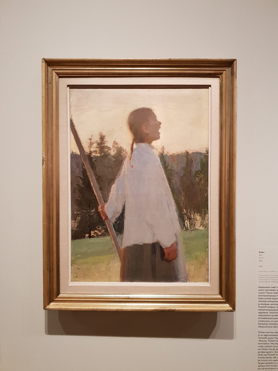 IrmaLahetkangas's tweet photo. VietÀ sadepÀivÀ museossa haasteen tuloksena HAM:n Ellen Thesleff-nÀyttely ja Ateneumin Frantisek Kupkan nÀyttely. #Museohaaste https://t.co/5rOBabc3Pj