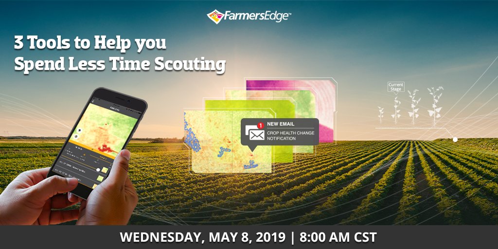 Want to save time scouting? Use these 3 tools! 

Join us on this week's webinar to how these 3 tools pinpoint you to areas of concern, and help you manage and monitor your scouting efforts. 

📅 Wed, May 8 
🕗 8 am CST
📝 bit.ly/2XYxnpo