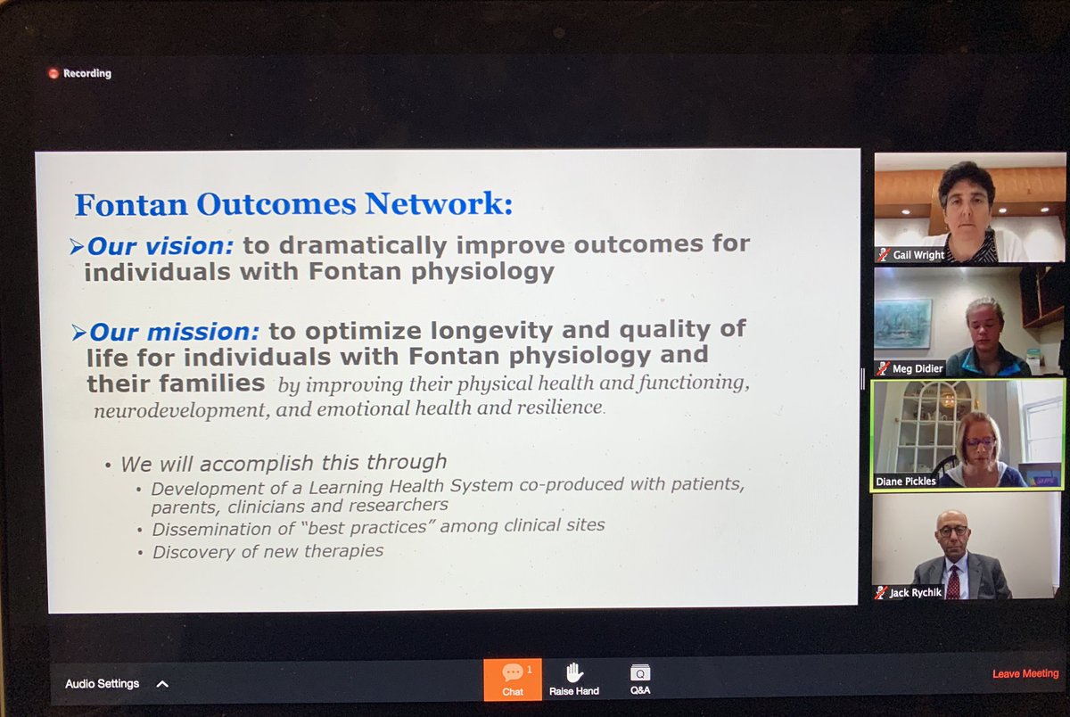 DrJenniferCo_Vu's tweet photo. Day 2 @NPCQIC #Spring2019VirtualLS and #Fontan Update is underway! Expert panel talking about the Fontan Outcomes Network’s vision and mission to improve outcomes and optimize longevity for all Fontan patients. #HLHS https://t.co/E4CyrJVF4e