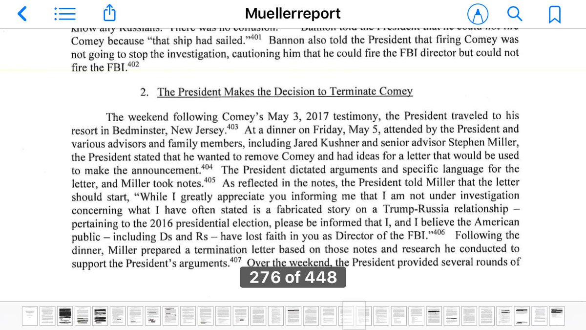 66. “You left me on an island.” A survivor of his own presidency*, Trump ramps up his obstructiony behavior and sacks Comey. He tells Russian minister: “I fired the head of the FBI. He was crazy, a real nut job.” The firing is a flop, so he blames Rosenstein.Perspective: Wack.