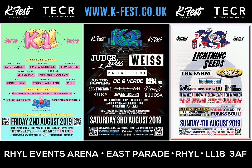 BlazingMinds's tweet photo. Be prepared for an amazing music event in #Rhyl, #NorthWales, as #KFest 2019 is heading to the Rhyl Events Arena with 3 days of outstanding music & more. See who's on at https://t.co/F4V9aciKWN #KFestForLive @KFestP https://t.co/rmL0geeLG4