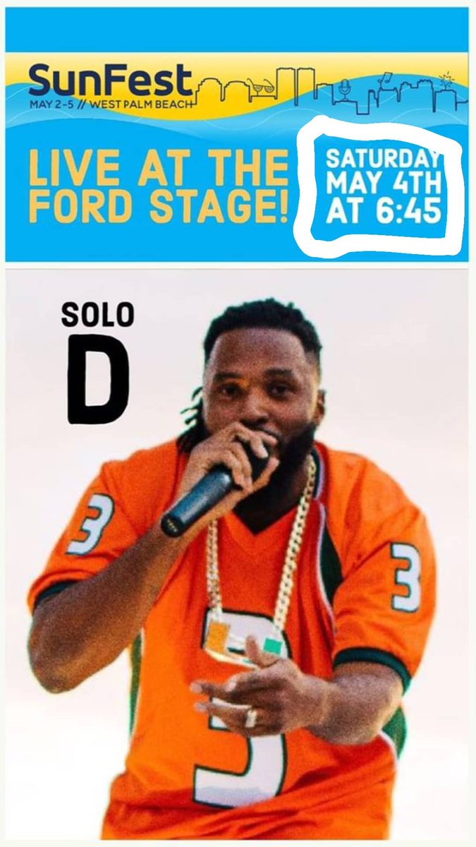#WestPalm #SouthFlorida PULL UP on me today live on set with @JSextonMusic at #sunfest2019 6:45 #FordStage