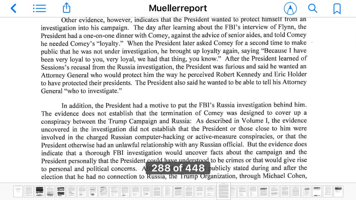 67. Obstruction“The president* wanted to protect himself from an investigation into his campaign.” So the opportunist flunkies he surrounds himself with lied about why Comey was fired and lied that Comey was hated within the FBI. Perspective: Corruption & obstruction teamwork