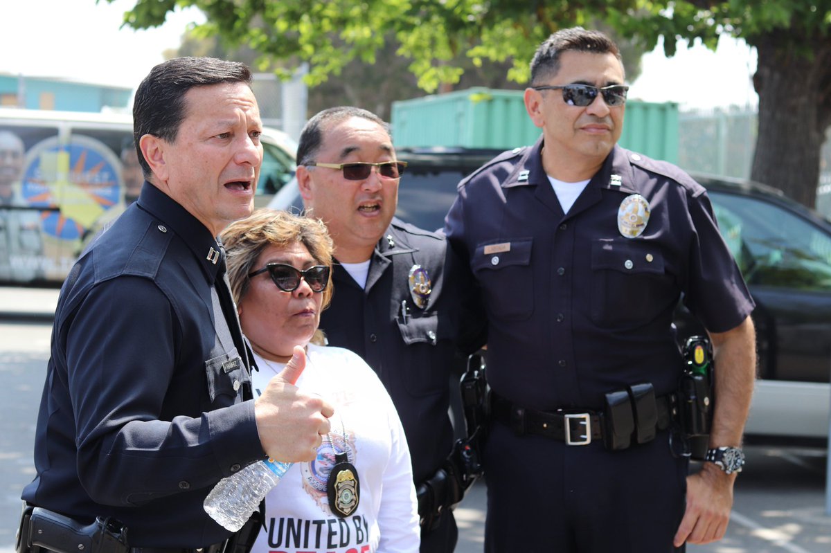 LAPD77thSt's tweet photo. Today our approx. 3 mile Peace March through 77th Street’s area was a beautiful and humbling event. We cannot thank those who attended enough. Without the community, we cannot do our jobs effectively. We would also like to thank all of our sponsors who made this event possible. https://t.co/HDxGxbJQTo