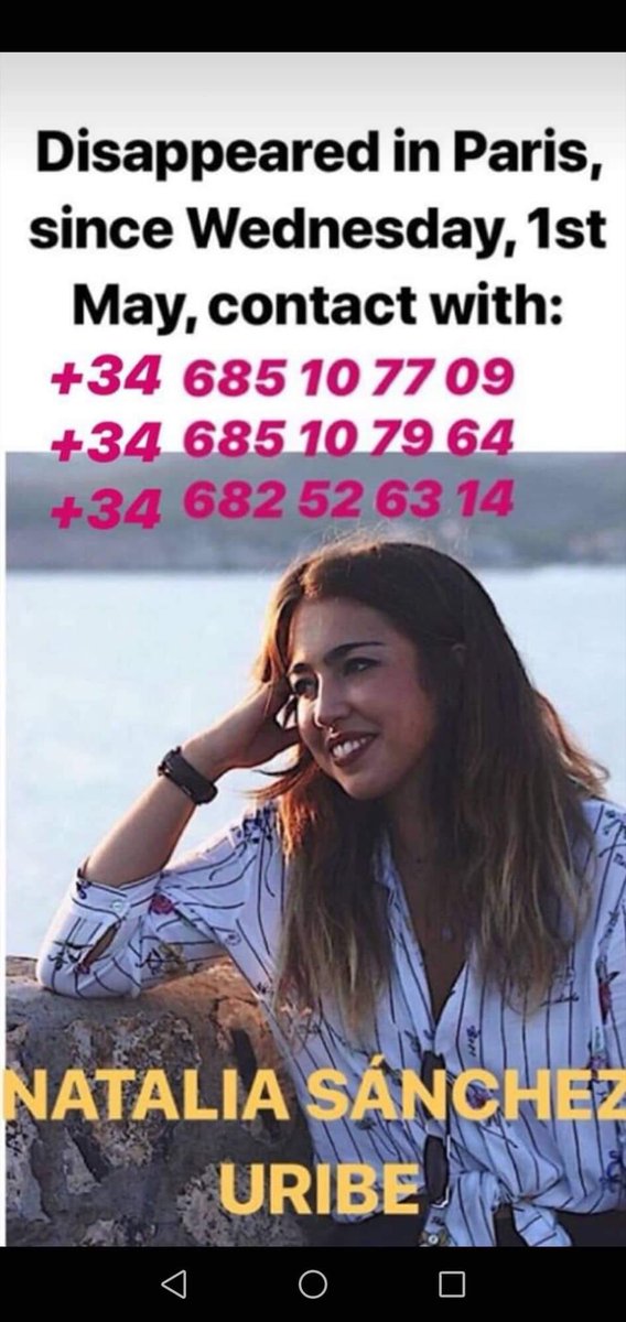 20terhe's tweet photo. Une amie à moi a disparu sur Paris, partagez svp https://t.co/yHobo0BjYC