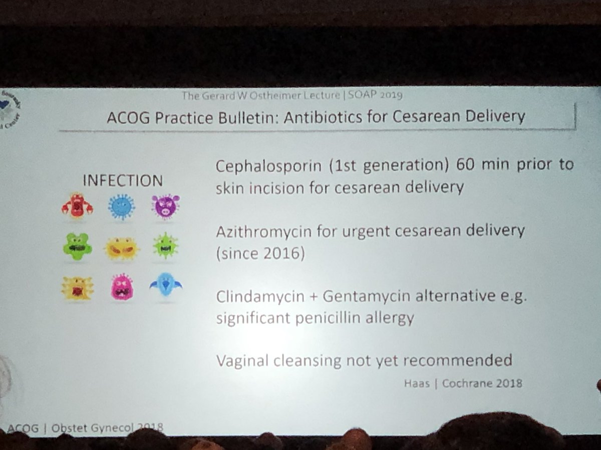 RPompeianMD's tweet image. “I have a penicillin allergy”. Dr. @CarolynWeiniger informs that 1️⃣ Only ~5% of pts have a true allergy, and 2️⃣ Second line abx have ⬇️ outcomes 👉🏼 Use decision algorithm to do risk/benefit of giving first line cephalosporin #SOAPAM2019 #OBAnes