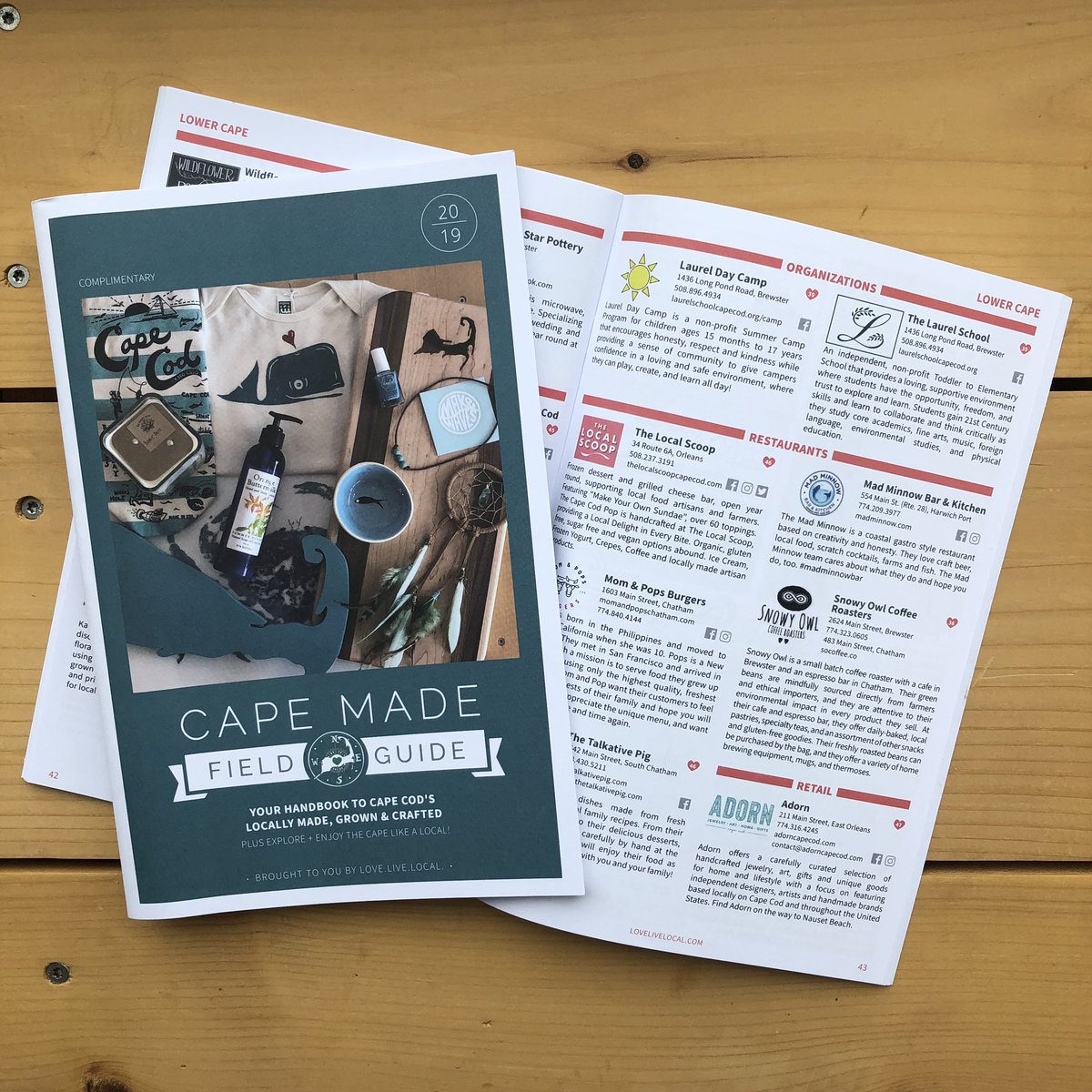 LoveLiveLocal's tweet image. Our 5th annual edition of the #CapeMadeFieldGuide was released this week! We love putting out this publication because we love sharing the stories of the brands and businesses that make this place so special! #capecod #shoplocal #supportlocalbusiness