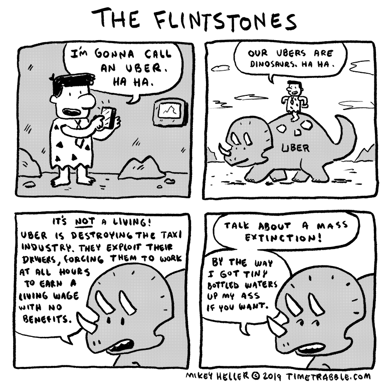 i drew a comic about The Flintstones 