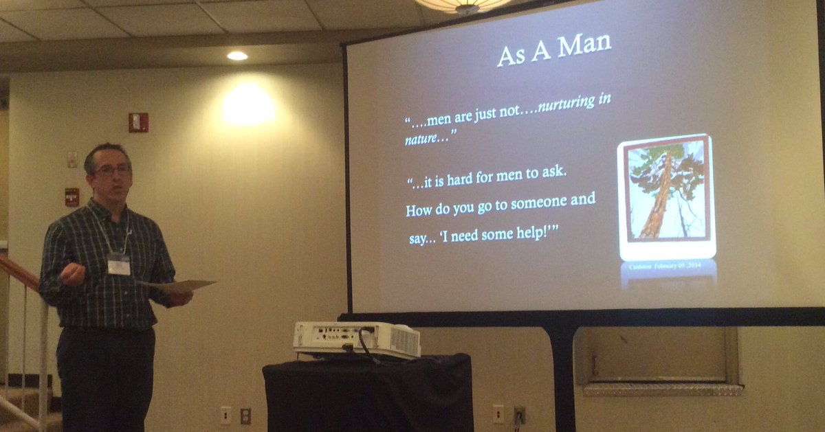 Compelling and insightful - Ryan Waldorf presents his research on “Experiences of rural male caregivers who care for spouses with dementia..” at #CGNA2019.