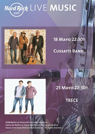 Apúntate estas fechas en la agenda y ven a disfrutar de la mejor música en directo en #HRCMallorca ! #LiveMusic #ThisisHardRock #MusicaEnDirectoMallorca