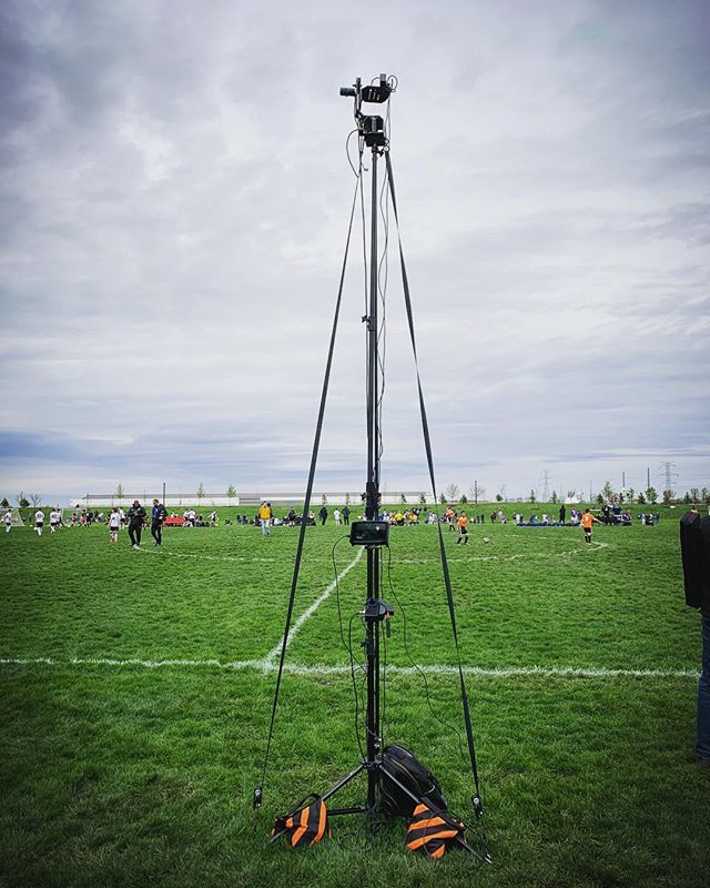 Things are looking up for <a href="/j/">j</a>.nezic ‘s productions. He’s mounted our TigerTilt motorized head on a high Manfrotto stand to capture some great angles of soccer games. We custom made a mount at the top to secure the tie down straps, which help keep it stabl… bit.ly/2vEZ3Ds