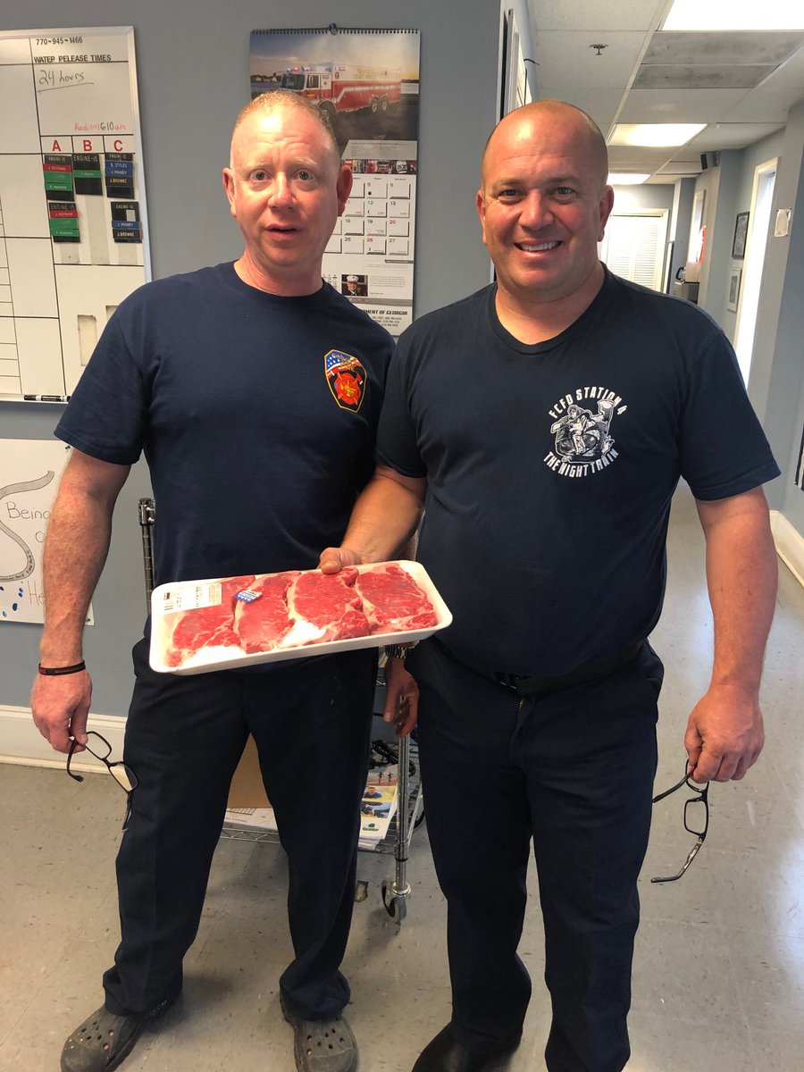 Showing some appreciation to our Firefighters in Forsyth County on #IFFA2019 
#steaksfordinner 
#GSCSalute2Service 
⁦<a href="/marvymoore/">marvy moore</a>⁩