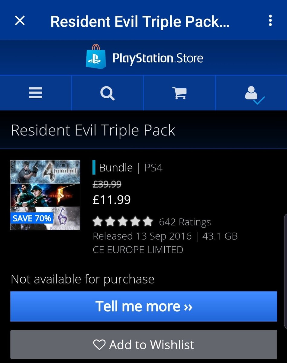 MaDMaX_J's tweet photo. @OFFICIALDGC89 @Emceemur This is no excuse they do the same for digital games Nintendo take the piss sometimes. RE4 is going to be £29.99 on Nintendo store while over on PSN I can get RE 4,5 and 6 for £11.99 🤣 https://t.co/bTGJyQNMp6