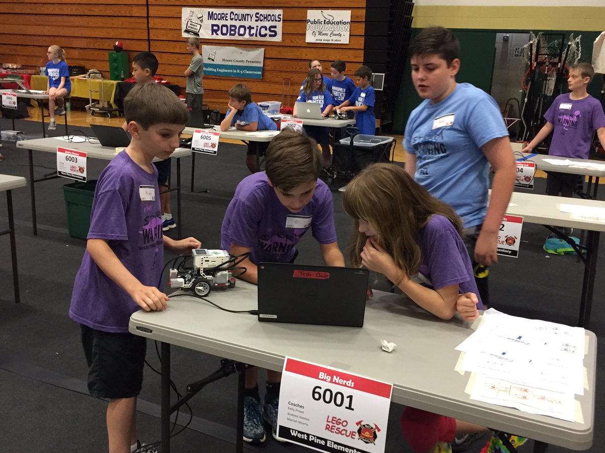ahanlonwpe's tweet photo. So proud of all of this year’s @WPineElementary Tech Team Cubs. The season culminated with today’s Regional Elem Competition-great teamwork and problem solving! @KRPriest #MCSrobotics https://t.co/MLeqVsFEjP