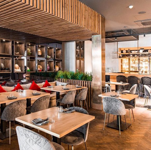 boemagazine's tweet photo. How beautiful is the interior of @storkrestaurant! Having just opened in #Mayfair, it's a fresh concept that puts the spotlight on fusion dining at its finest! Prepare for a review soon. #Food #newopening https://t.co/cH3RjWjVjr