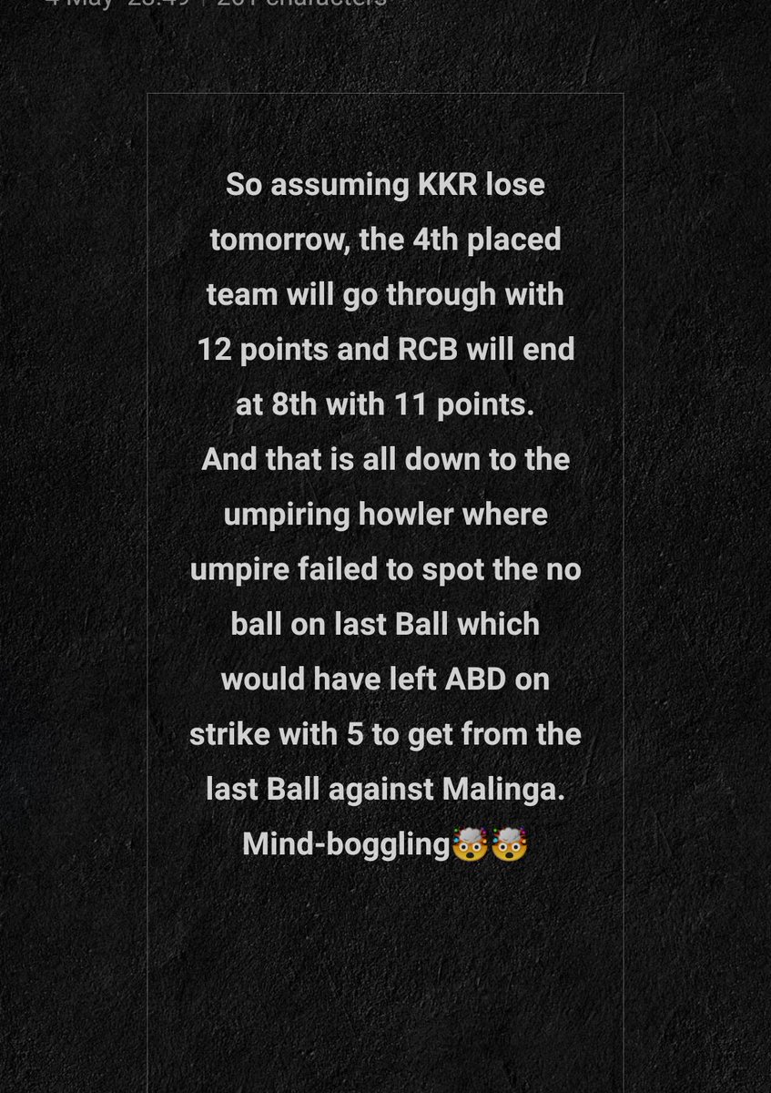 Varun__Nagpal's tweet photo. @imVkohli @RCBTweets @ABdeVilliers17 @mipaltan @SunRisers @IPL @BCCI @bhogleharsha @cricketaakash @cricbuzz @ESPNcricinfo @KP24 @sanjaymanjrekar #RCBvSRH #IPL2019 #RCBvsMI https://t.co/rpD9P6rcXW
