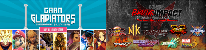 BxAGaming's tweet photo. May 11th &amp; May 12th Jacksonville, FL has a back to back of #FGC events occuring. Come compete &amp; show your support. May 11th is GAAM Gladiators: Esports Championship, visit: https://t.co/7rDDpyPLUT to register. May 12th is Brutal Impact, visit: https://t.co/iaRwzjW7Q9 to register. https://t.co/39y7okGc7P