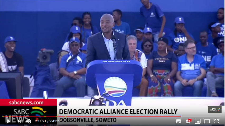 We also spotted our very own UJ DASO activist &amp; future DAWN activist Sharon Talana at our #DAfinalRally 2019 stage. UJ Students will vote DA. Vote DA 2019. #MsimangaForPremier  VOTE DA GP #TeamOneGP