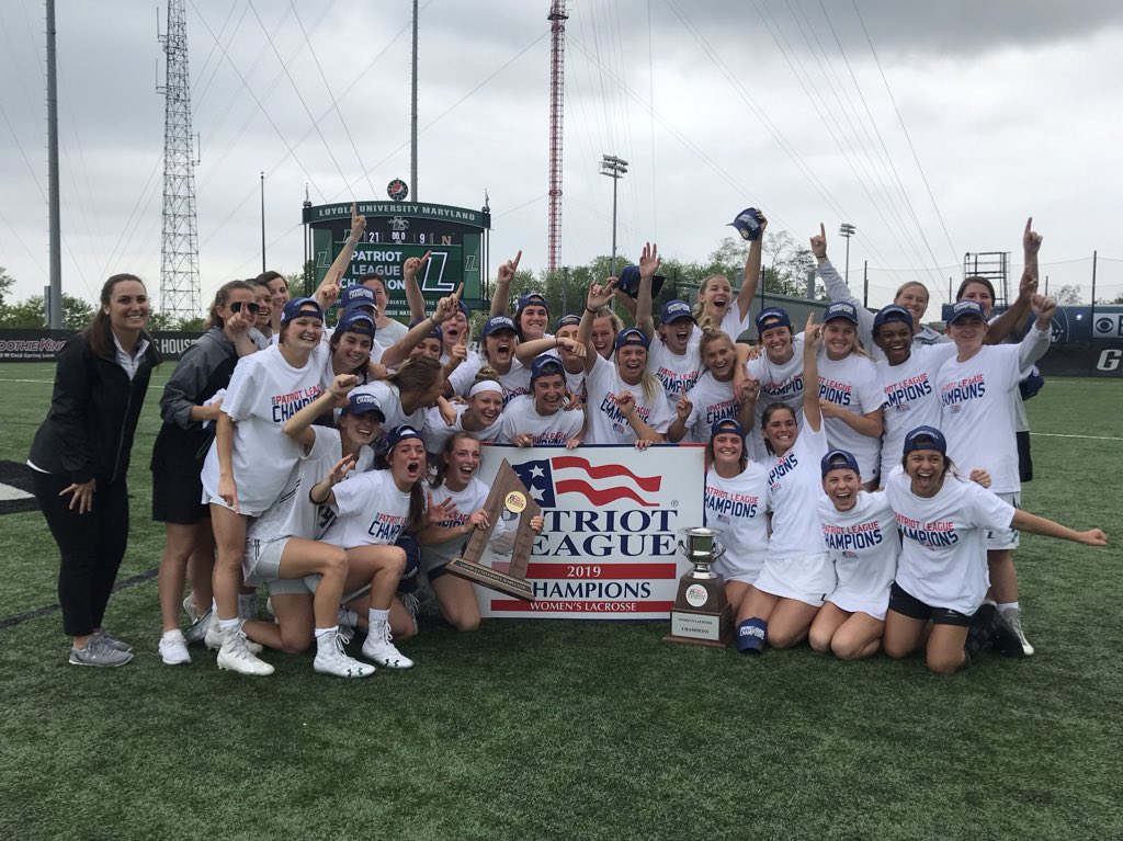PatriotLeague's tweet photo. Congrats to @LoyolaWLax on winning their 4th #PLwlax title! 🏆 https://t.co/7gl9gDGbzz