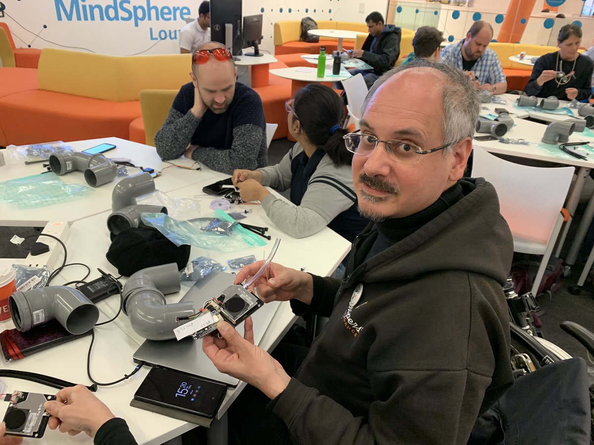 CleanAirSheff's tweet photo. Busy air quality monitor building workshop today @sheffielduni with @rcrohit7 of @UrbanFlowsObs @granthamcsf https://t.co/mhGcfsv4va