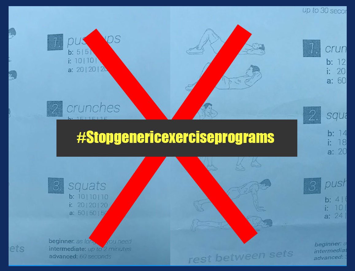 Of_CourseOnline's tweet image. #stopgenericexerciseprograms With a bit more effort we can give our clients and patients so much more❗️#clientspecifictraining #clientspecificexercise