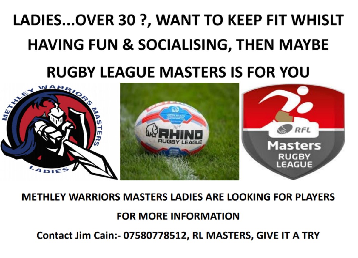 MethleyMasters's tweet photo. Methley Warriors Masters Ladies .....
Yes please https://t.co/EogrQVrCoz