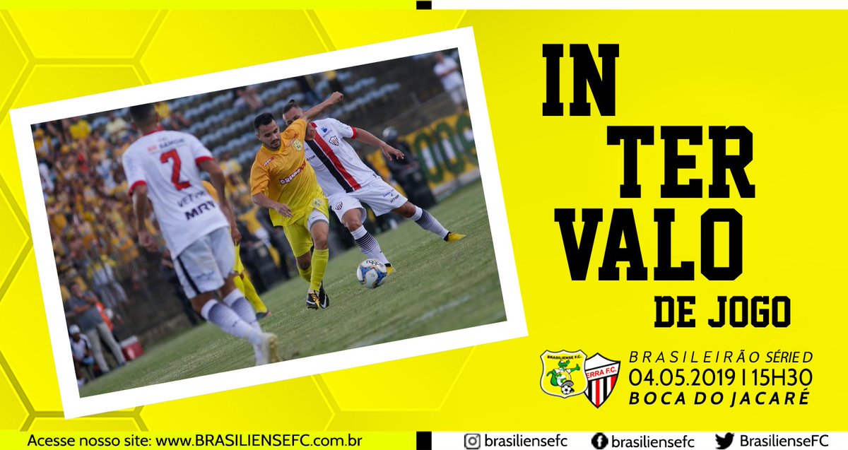 BrasilienseFC's tweet photo. Fim do primeiro tempo!
0-0
#VamosJacaré #BSExSER https://t.co/OHrHLuz6Ax