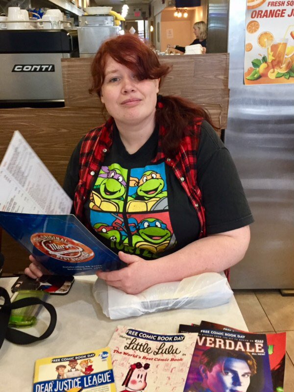 shelleycarroll's tweet photo. Dang! @DVN17Team works all morning and I come home to learn the rest of my family is downtown feasting at the Mars Cafe and taking in #FreeComicBookDay ! #TOfun https://t.co/tnukyrzpze